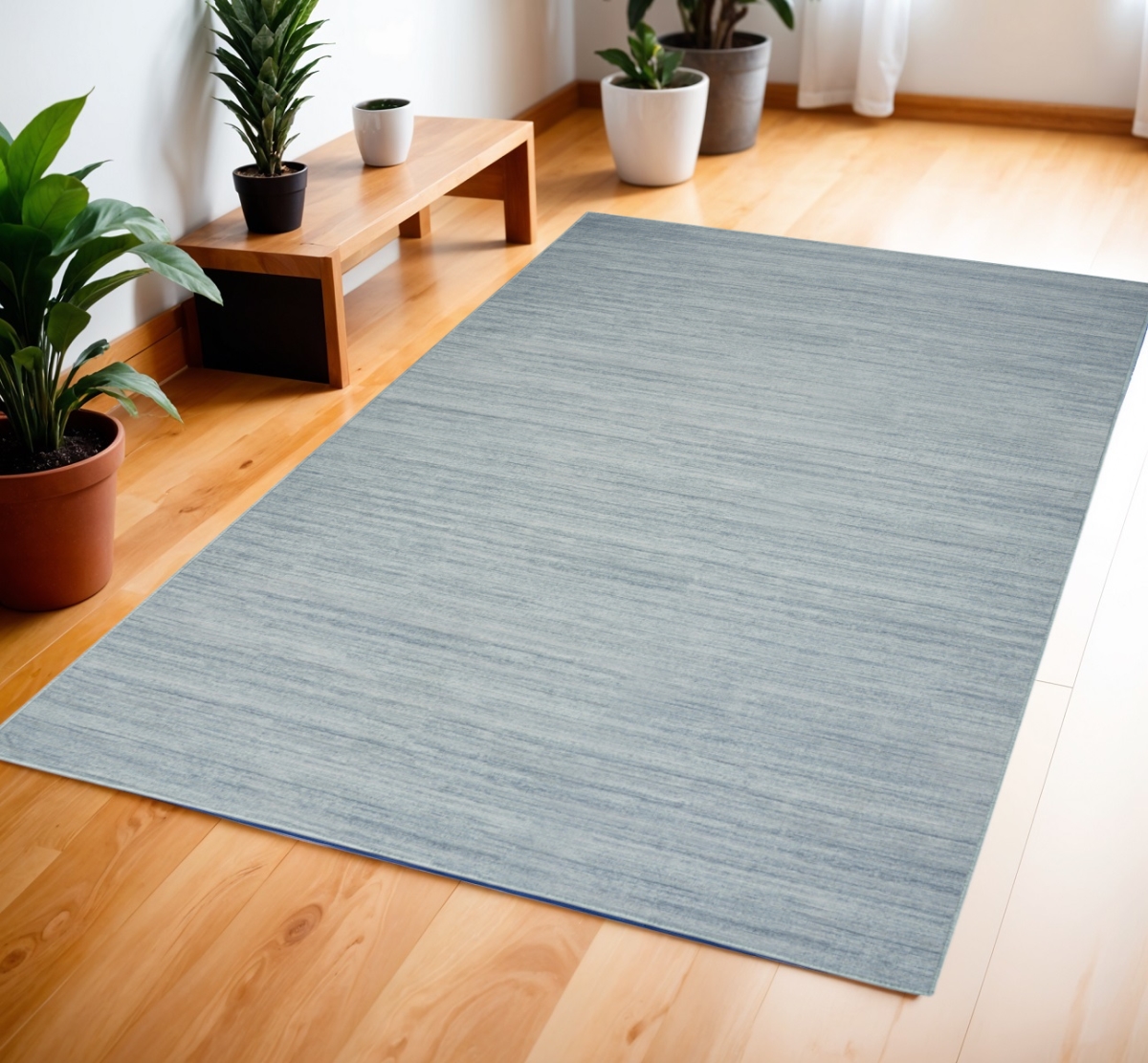 552569 4 x 6 ft. Abstract Washable Rectangle Area Rug, Aqua