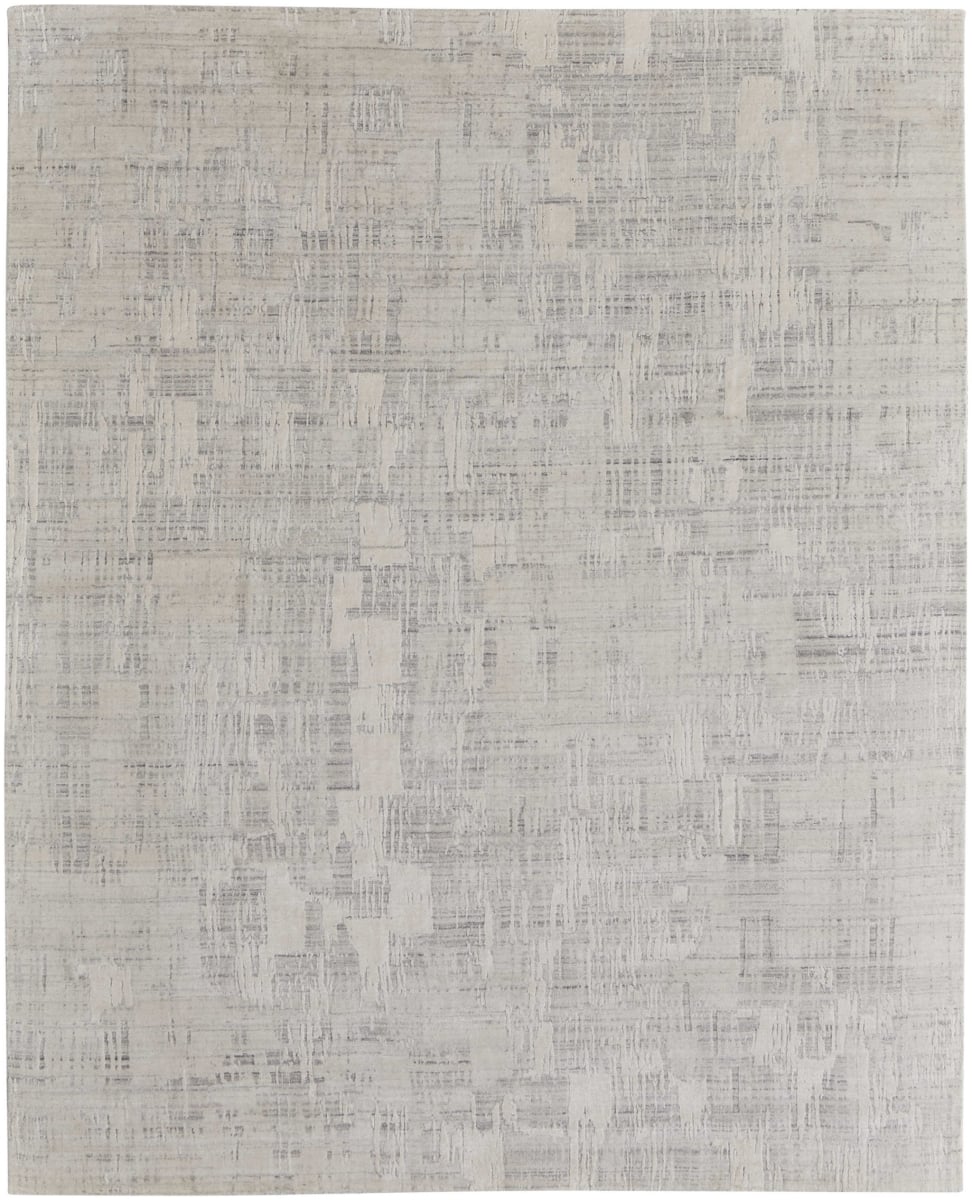 566921 3 x 5 ft. Abstract Hand Woven Worn Faded Rectangle Area Rug, Ivory & Gray