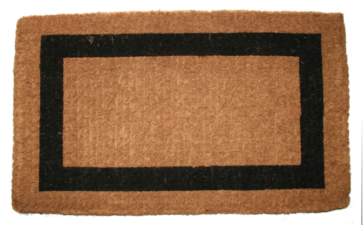 573925 24 x 48 in. Brown & Black Coir Outdoor Door Mat