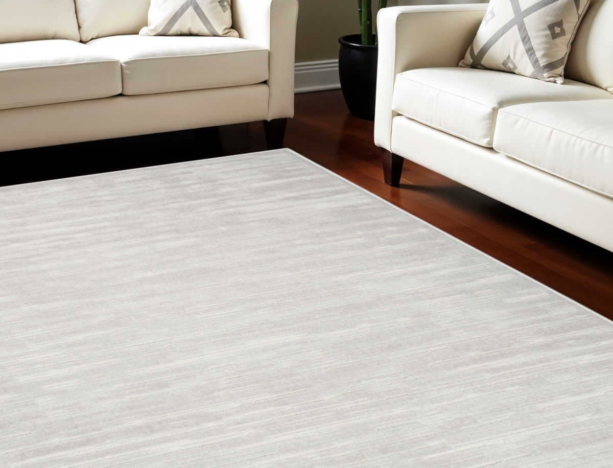 564109 7 x 9 ft. Geometric Rectangle Area Rug, Gray
