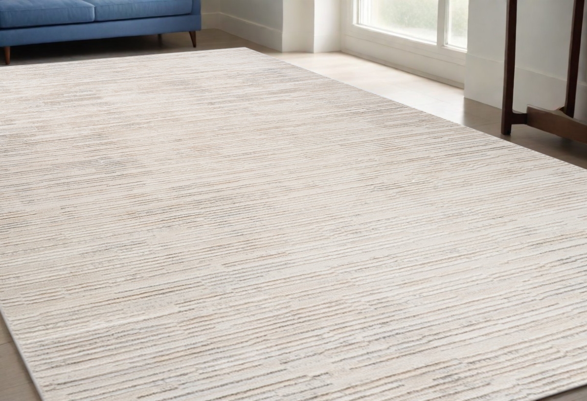 558460 5 x 8 ft. Abstract Distressed Rectangle Area Rug, Gray & Beige