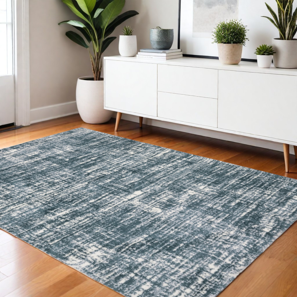 575070 4 x 6 ft. Geometric Rectangle Area Rug, Gray & Ivory
