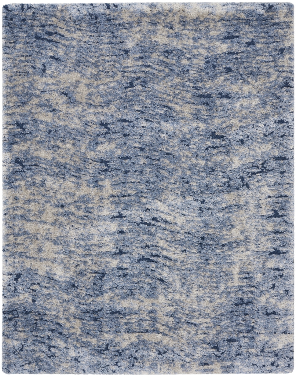 551285 8 x 10 ft. Abstract Shag Rectangle Area Rug, Sky Blue