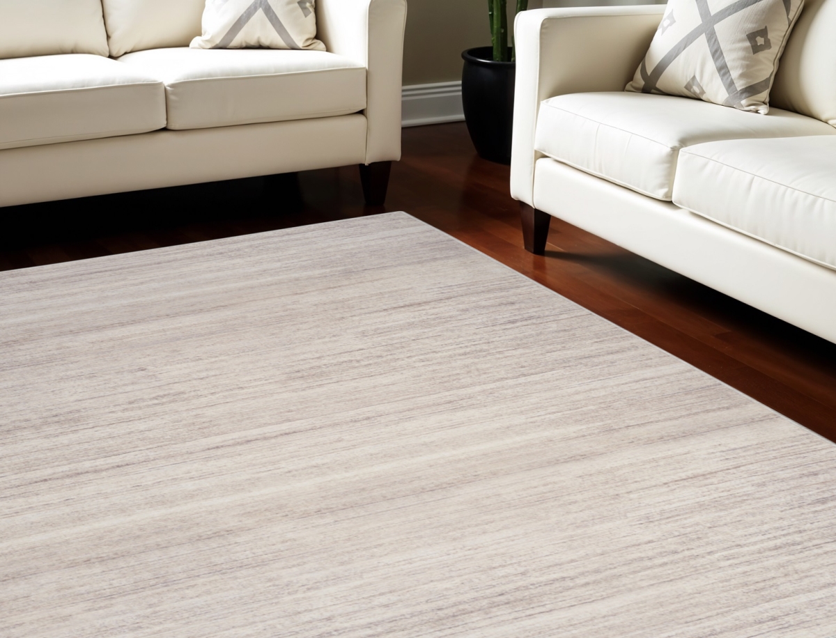 552551 6 x 9 ft. Abstract Washable Rectangle Area Rug, Ivory & Light Brown