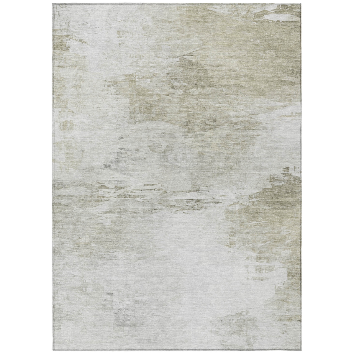 577720 10 x 14 ft. Abstract Washable Indoor & Outdoor Rectangle Area Rug, Ivory, Beige & Taupe