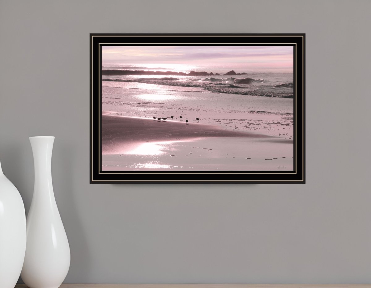 Picture of HomeRoots 530168 Horizontal Breakfast on The Beach Black Framed Print Wall Art