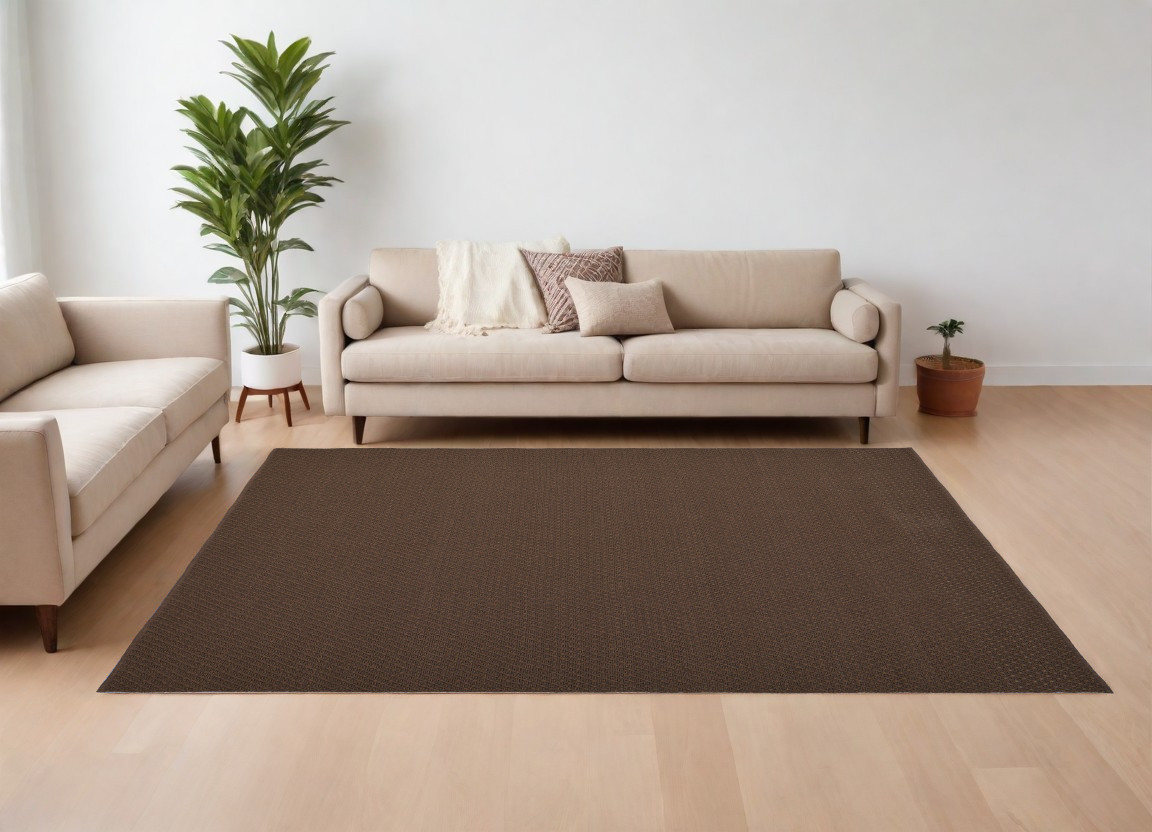 567774 9 x 12 ft. Hand Woven Rectangle Area Rug, Brown