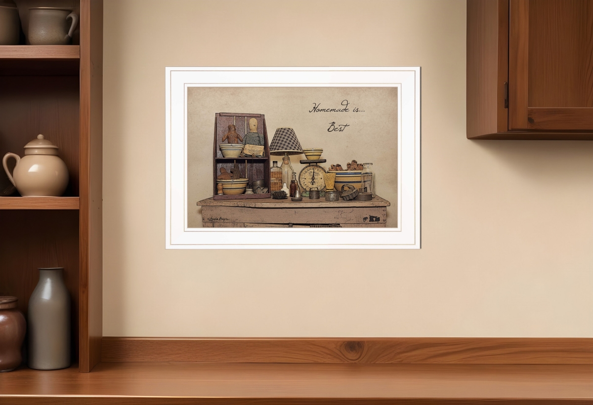 406721 Homemade is Best White Framed Print Kitchen Wall Art
