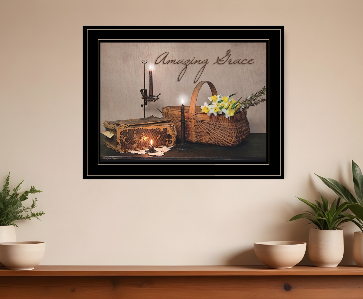 406757 Amazing Grace Black Framed Print Kitchen Wall Art