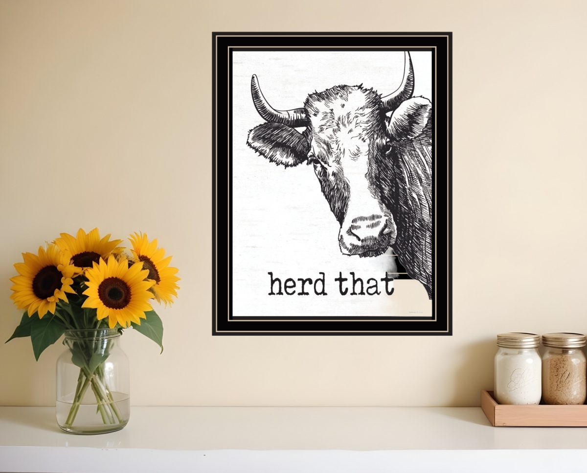 530078 Herd That Black Framed Print Bathroom Wall Art