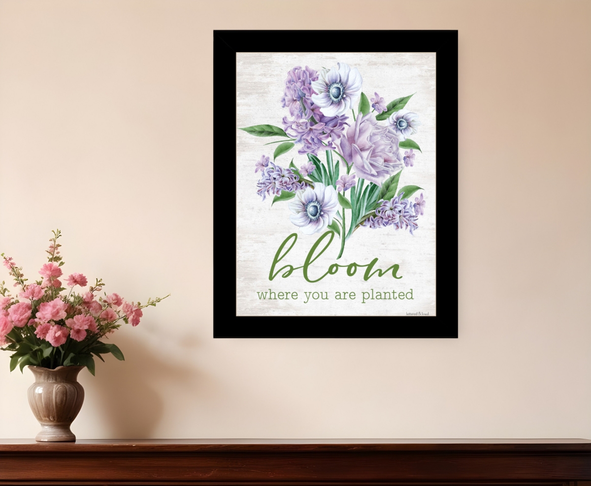 Picture of HomeRoots 530179 Bloom Where You Are Planted Black Framed Print Wall Art