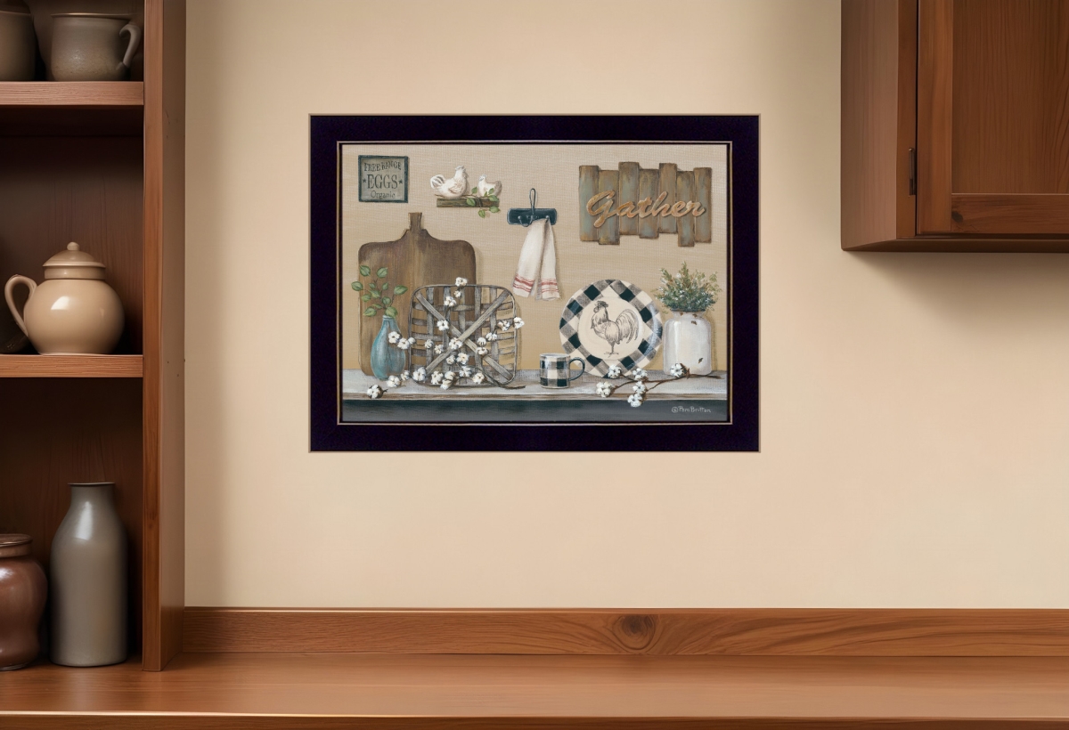 415864 Farmhouse Kitchen Black Framed Print Wall Art