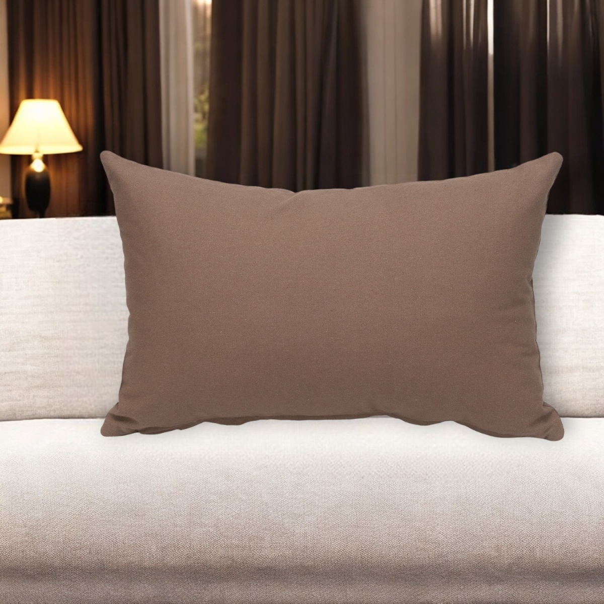 529181 12 x 18 in. Brown Cotton Throw Pillow