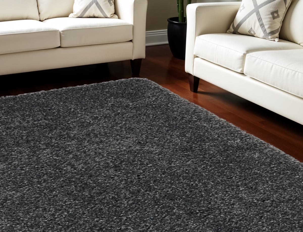 556116 7 x 10 ft. Shag Rectangle Area Rug, Gray