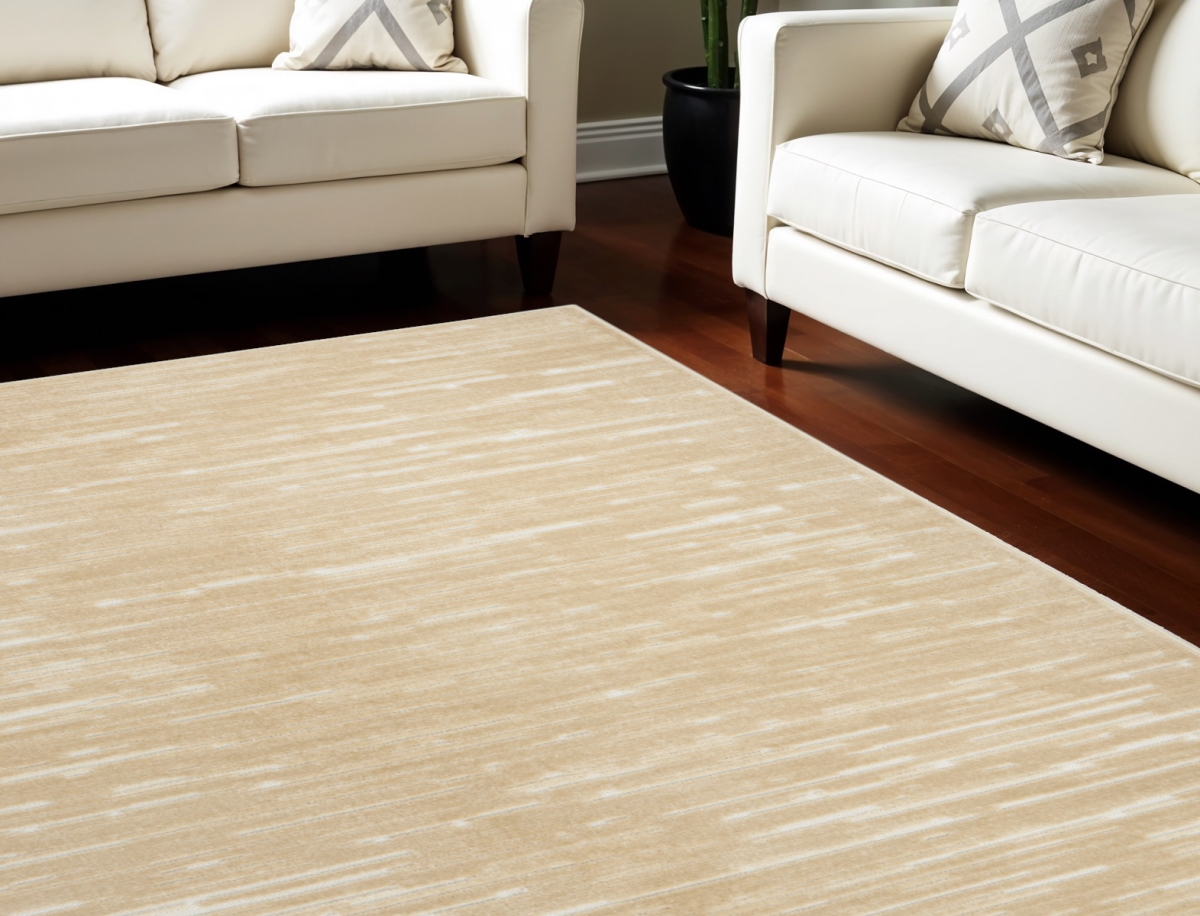 564112 7 x 9 ft. Geometric Rectangle Area Rug, Tan