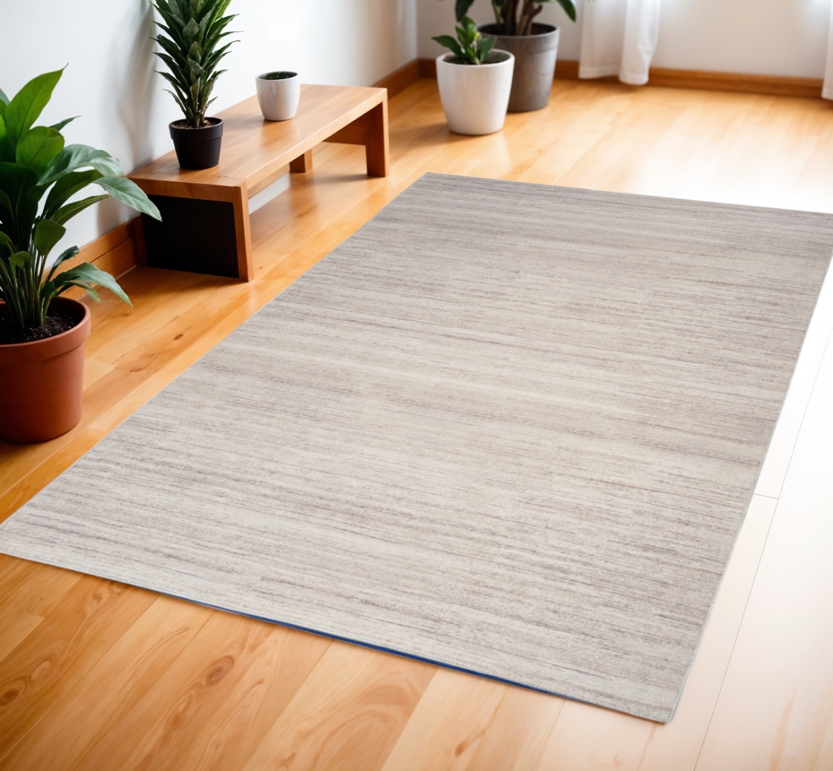 552571 4 x 6 ft. Abstract Washable Rectangle Area Rug, Ivory & Light Brown