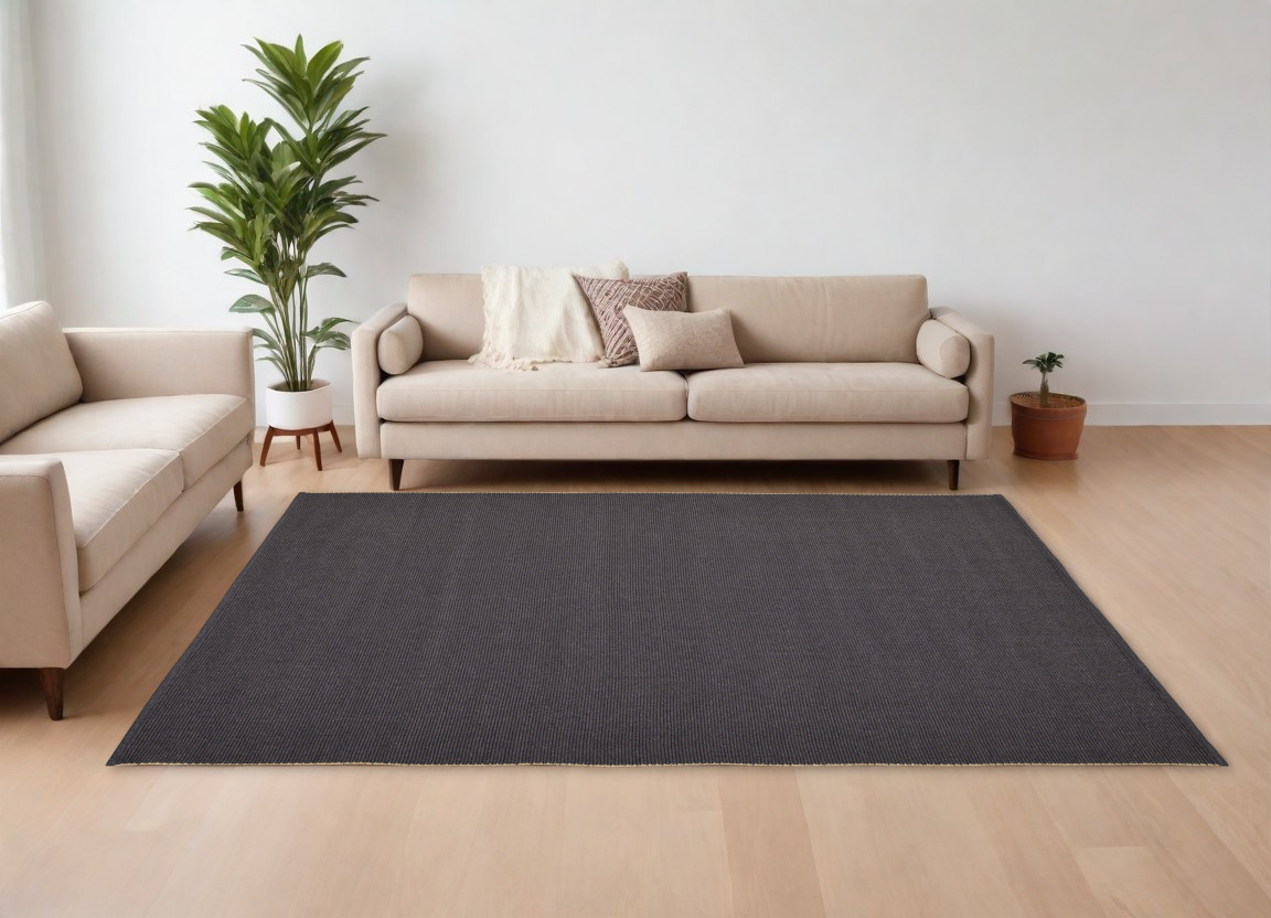 567756 10 x 14 ft. Hand Woven Rectangle Area Rug, Tan & Gray