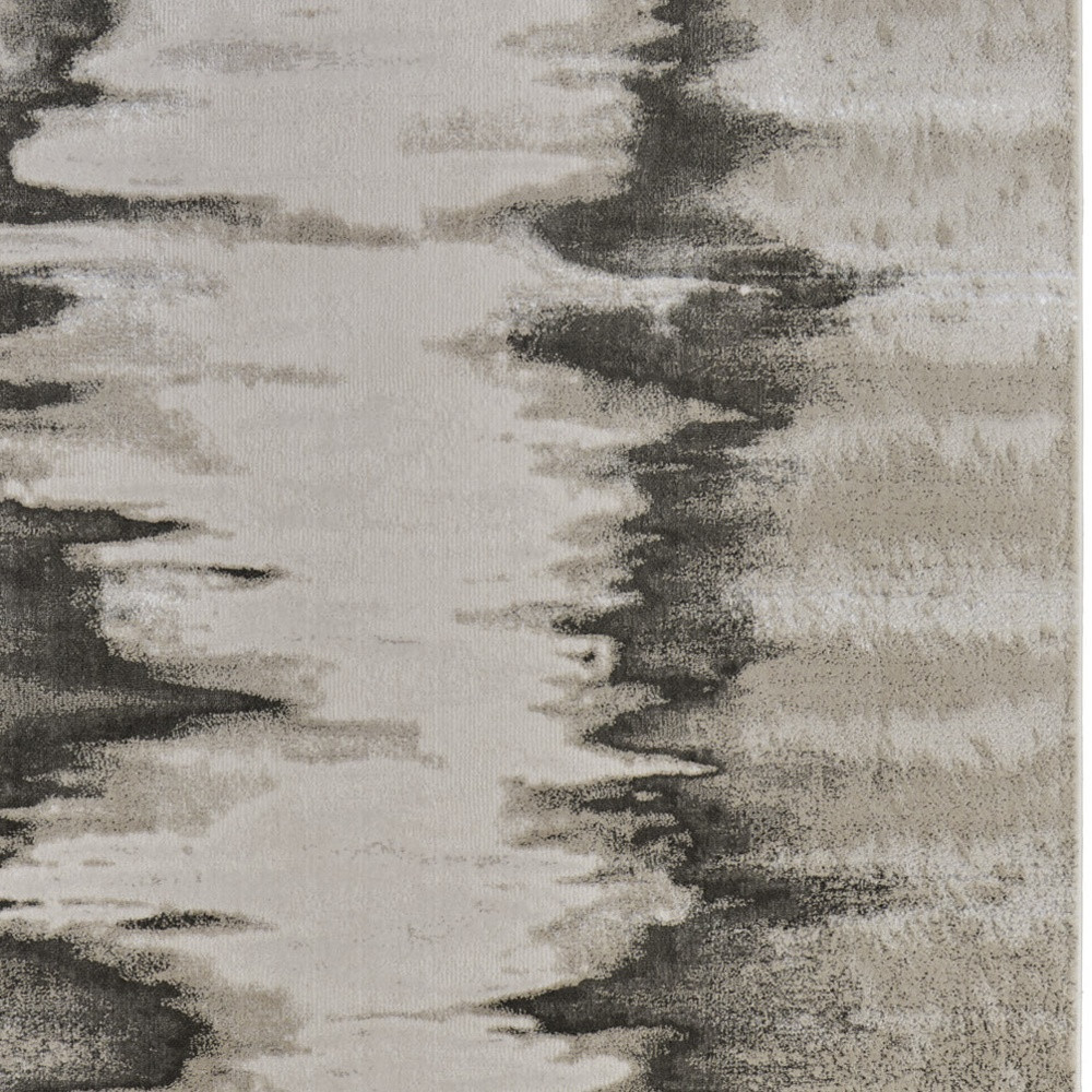 565809 10 x 13 ft. Abstract Power Loom Rectangle Area Rug, Gray, Ivory & Taupe
