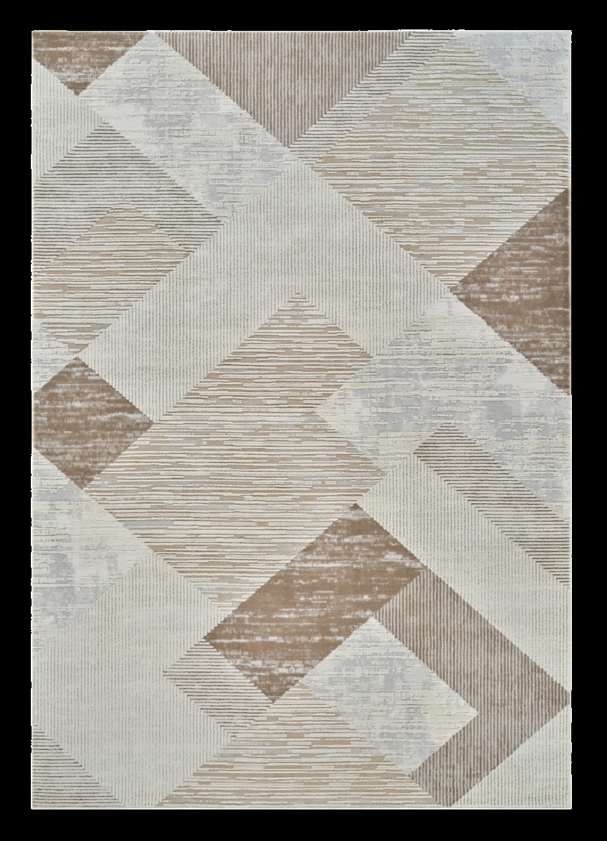 558879 8 x 11 ft. Abstract Distressed Rectangle Area Rug, Beige & Brown