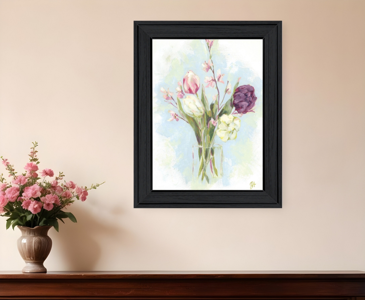 529928 Flower Farm Bouquet Black Framed Print Wall Art