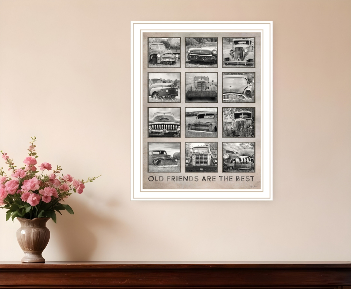 530007 Old Friends Cars Are the Best White Framed Print Wall Art
