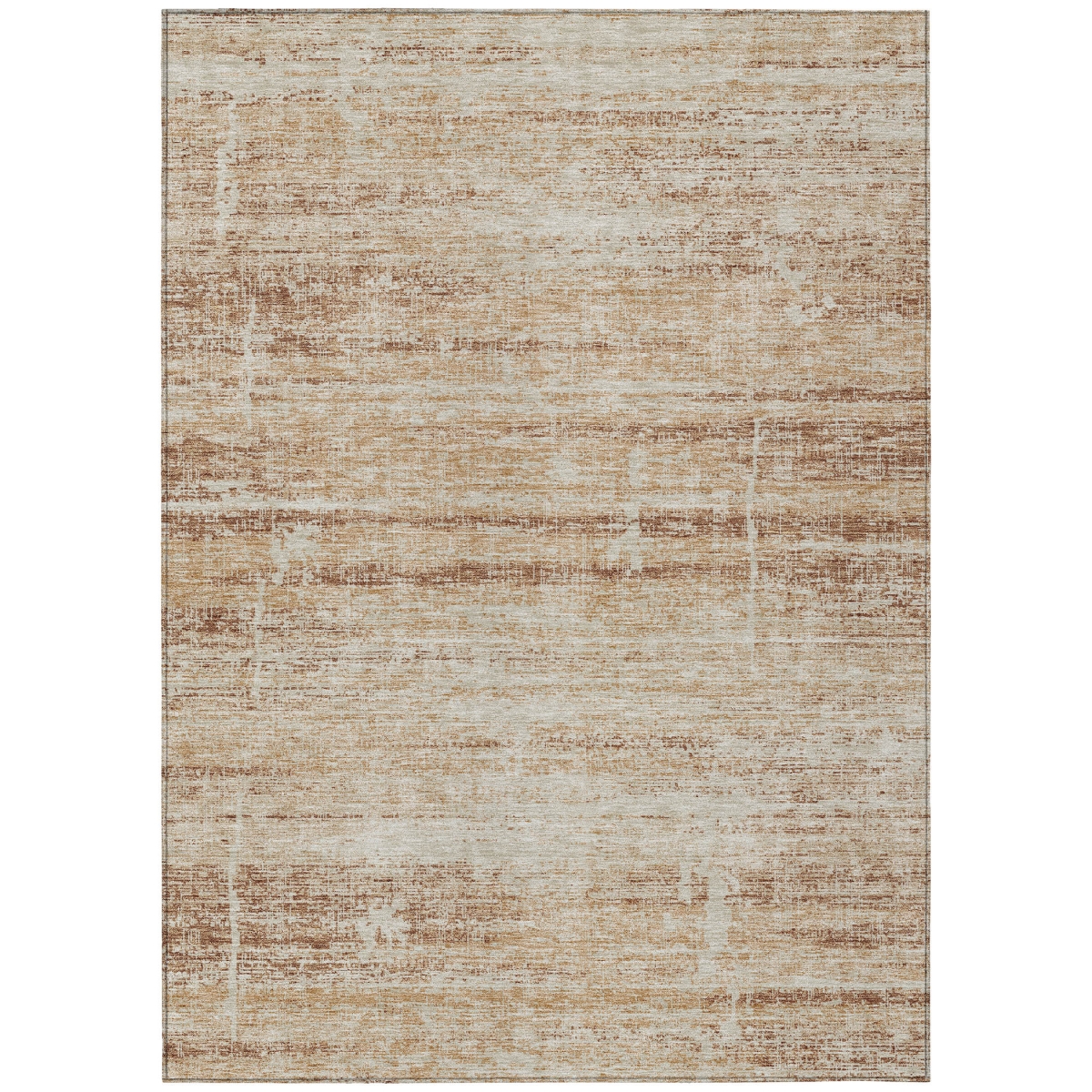584630 9 x 12 ft. Abstract Washable Indoor & Outdoor Rectangle Area Rug, Copper, Beige & Taupe