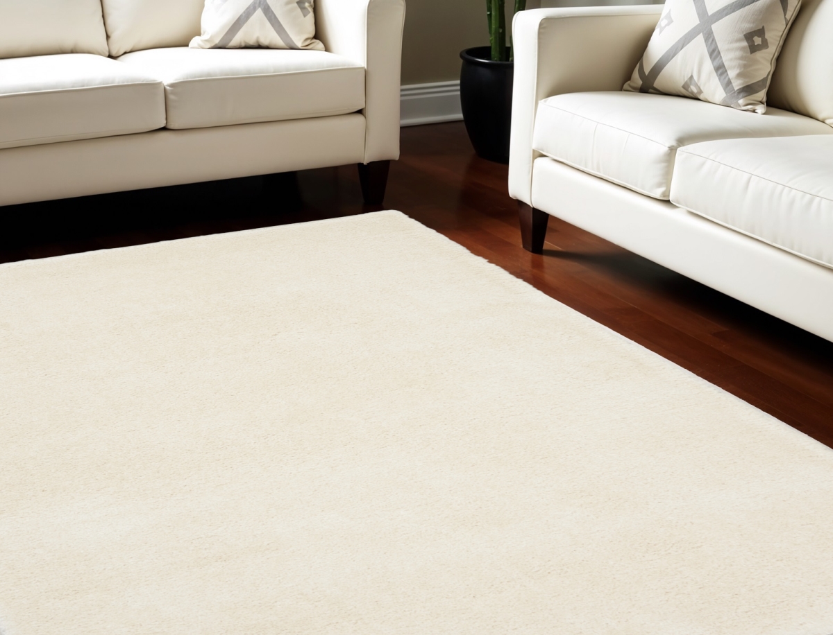 551265 7 x 9 ft. Shag Rectangle Area Rug, Ivory