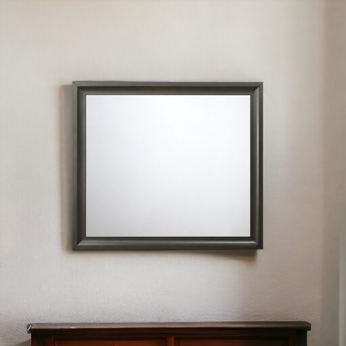 Picture of HomeRoots 318735 Modern 35 in. Gray Wood Framed Accent Mirror