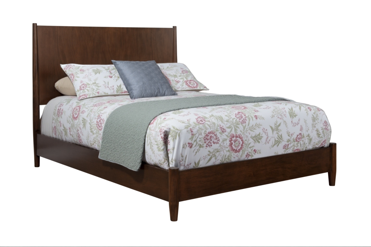 Picture of HomeRoots 524825 Brown Solid Wood California King Size Bed Frame