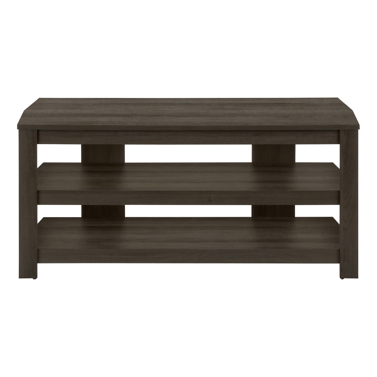 Picture of HomeRoots 490347 42 in. Brown Wood Open Shelving TV Stand