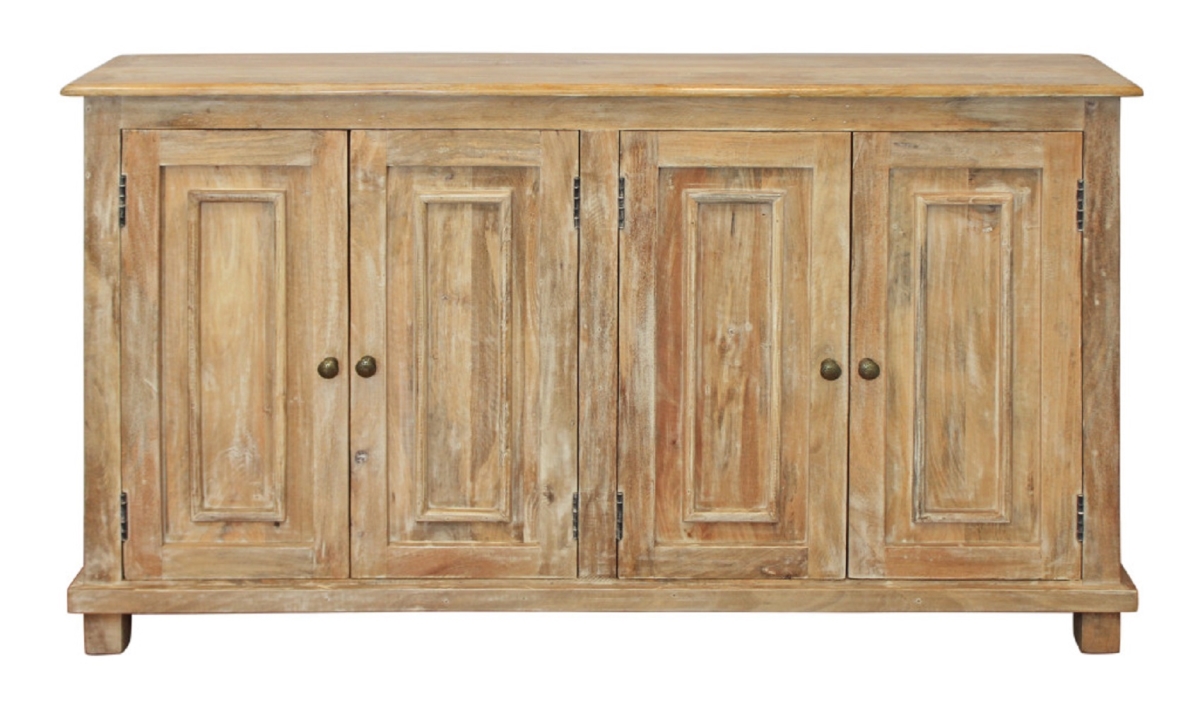 488676 36 x 60 x 10 in. Distressed Natural Solid Wood Sideboard with 4-Door