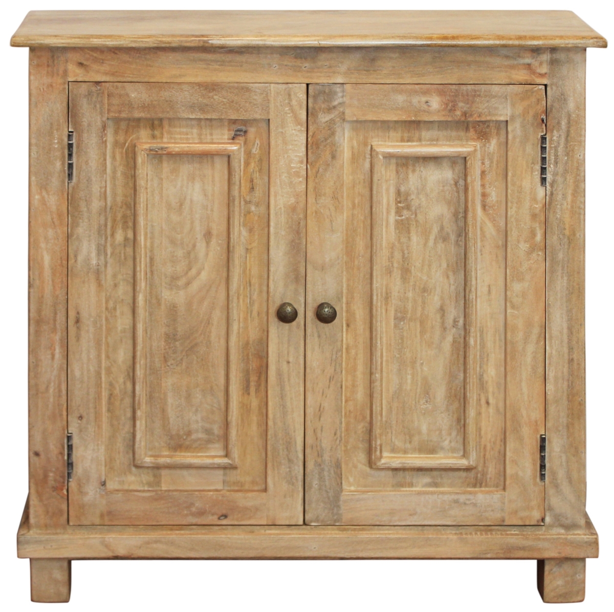 488492 34 in. Light Brown Solid Wood Sideboard with Two Doors