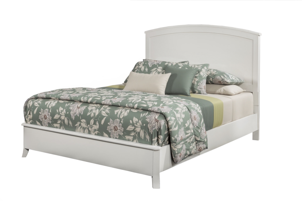 Picture of HomeRoots 524828 White Solid Wood King Size Bed Frame