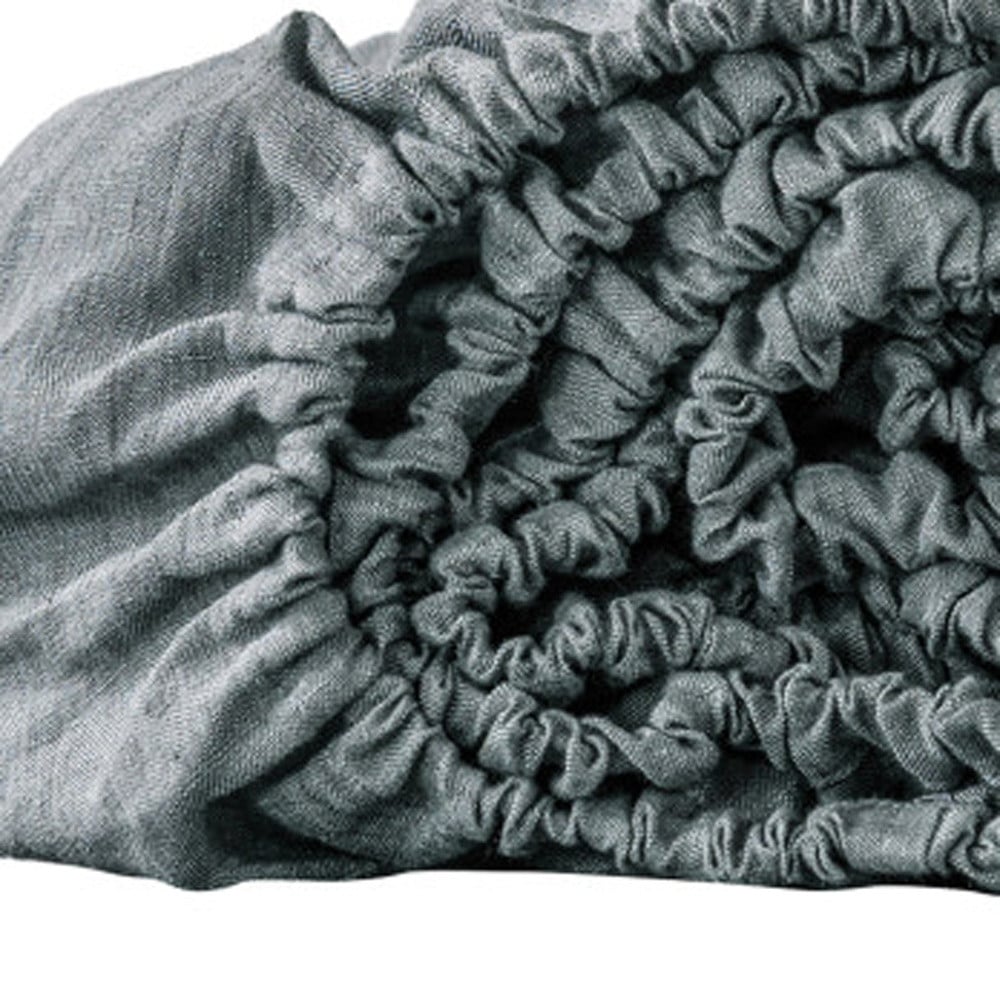 520778 Slate Gray Linen Queen Fitted sheet