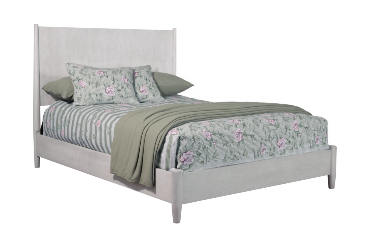 524818 Gray Solid Wood Queen Bed Frame