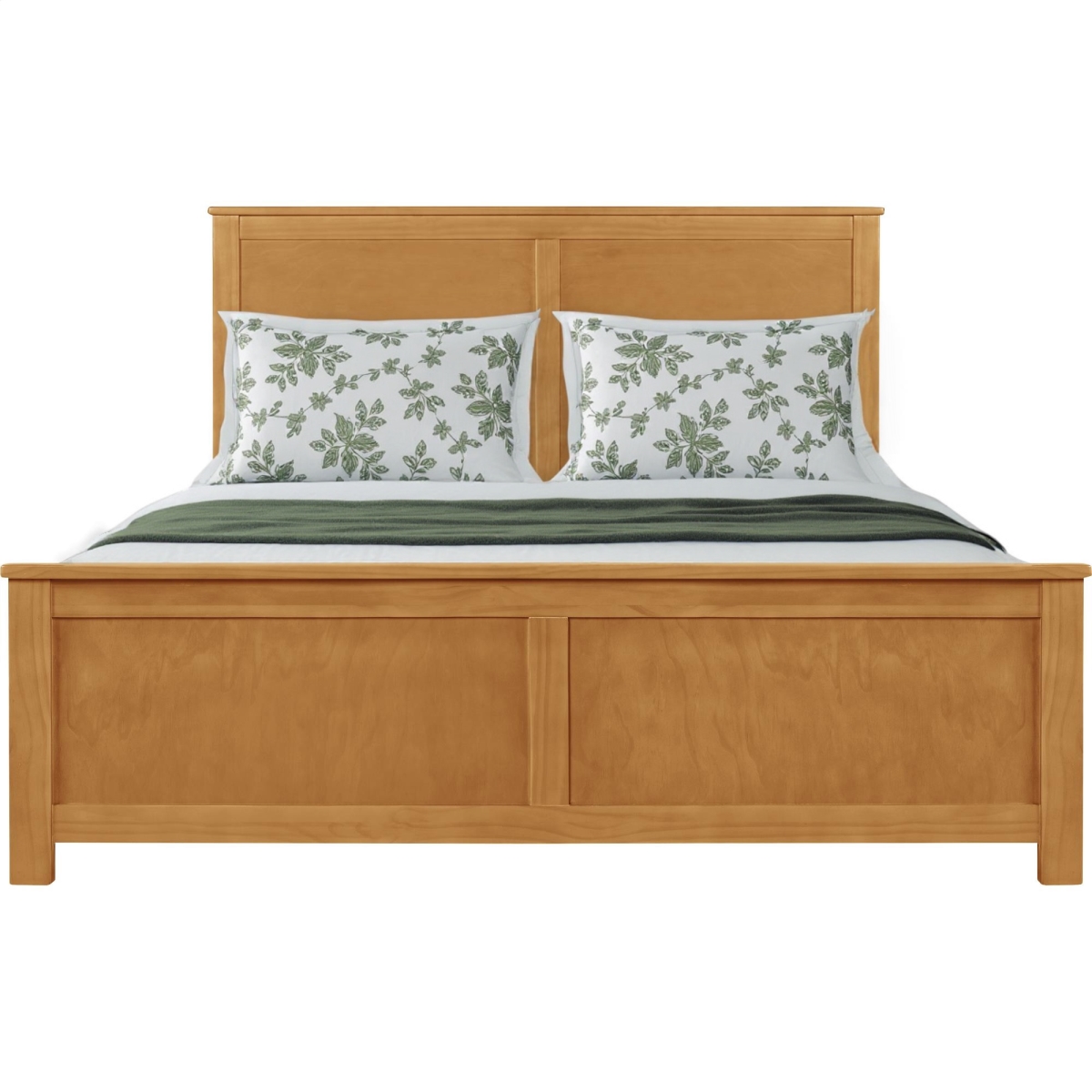 523662 Brown Solid Wood Queen Size Bed Frame