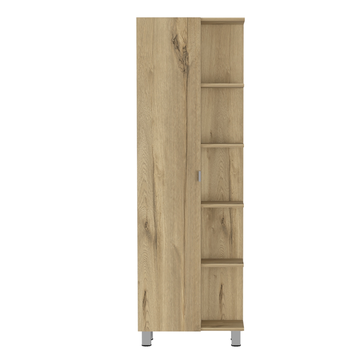 477598 62 in. Oak Wood Pantry Or Storage Closet