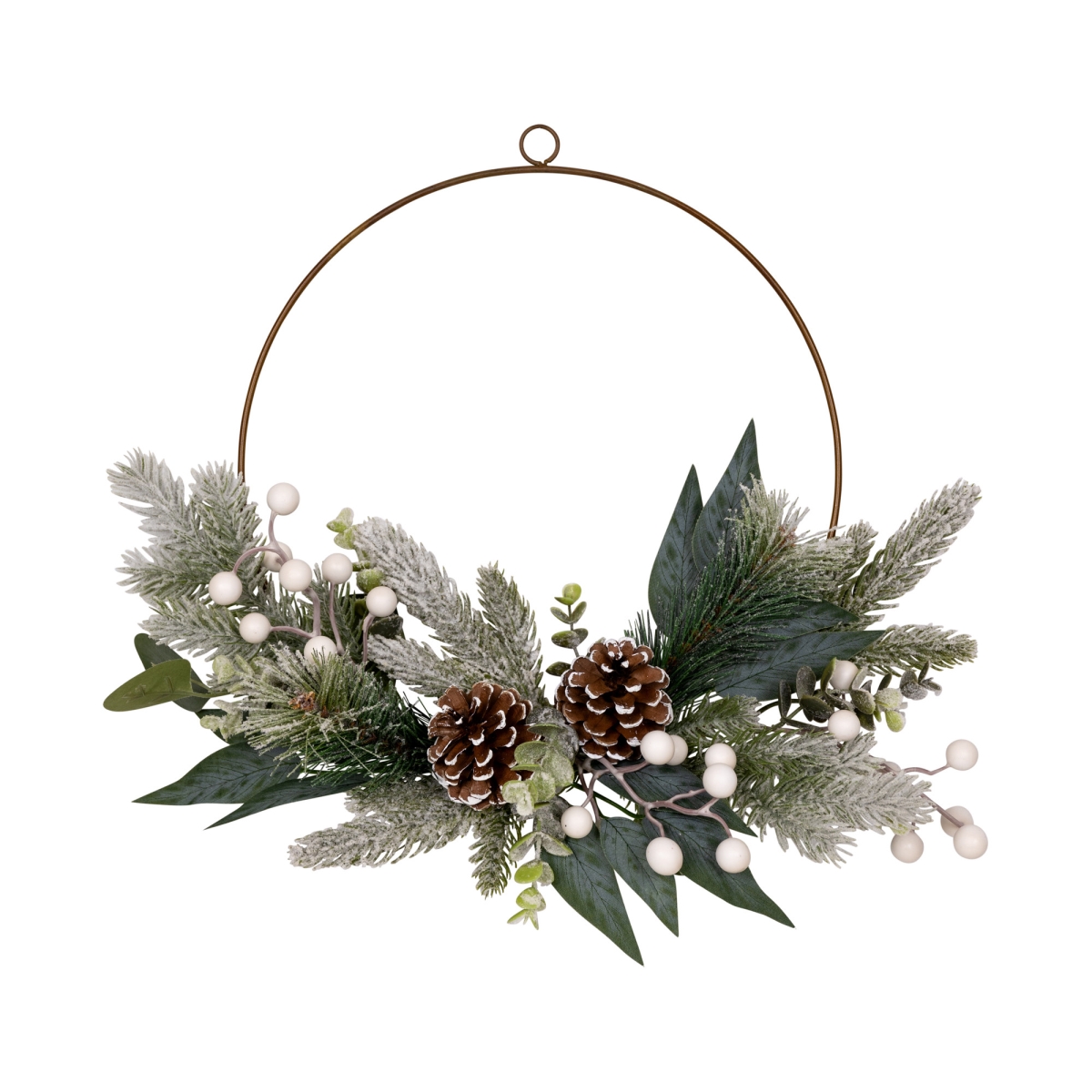 Picture of HomeRoots 522625 19 in. Faux Greenery & Pinecone Wreath