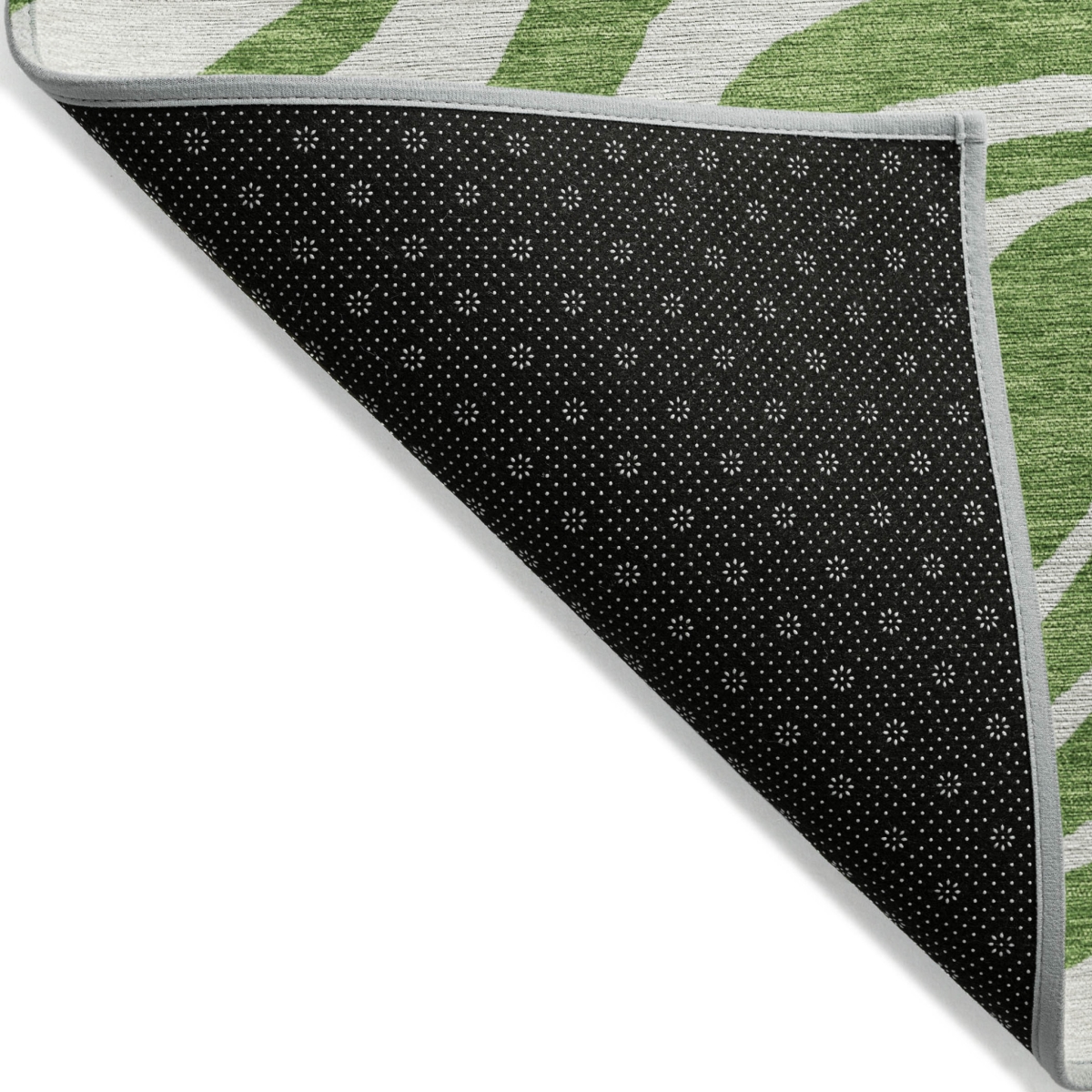 600611 10 x 14 ft. Green & Ivory Animal Print Washable Indoor & Outdoor Rectangle Area Rug