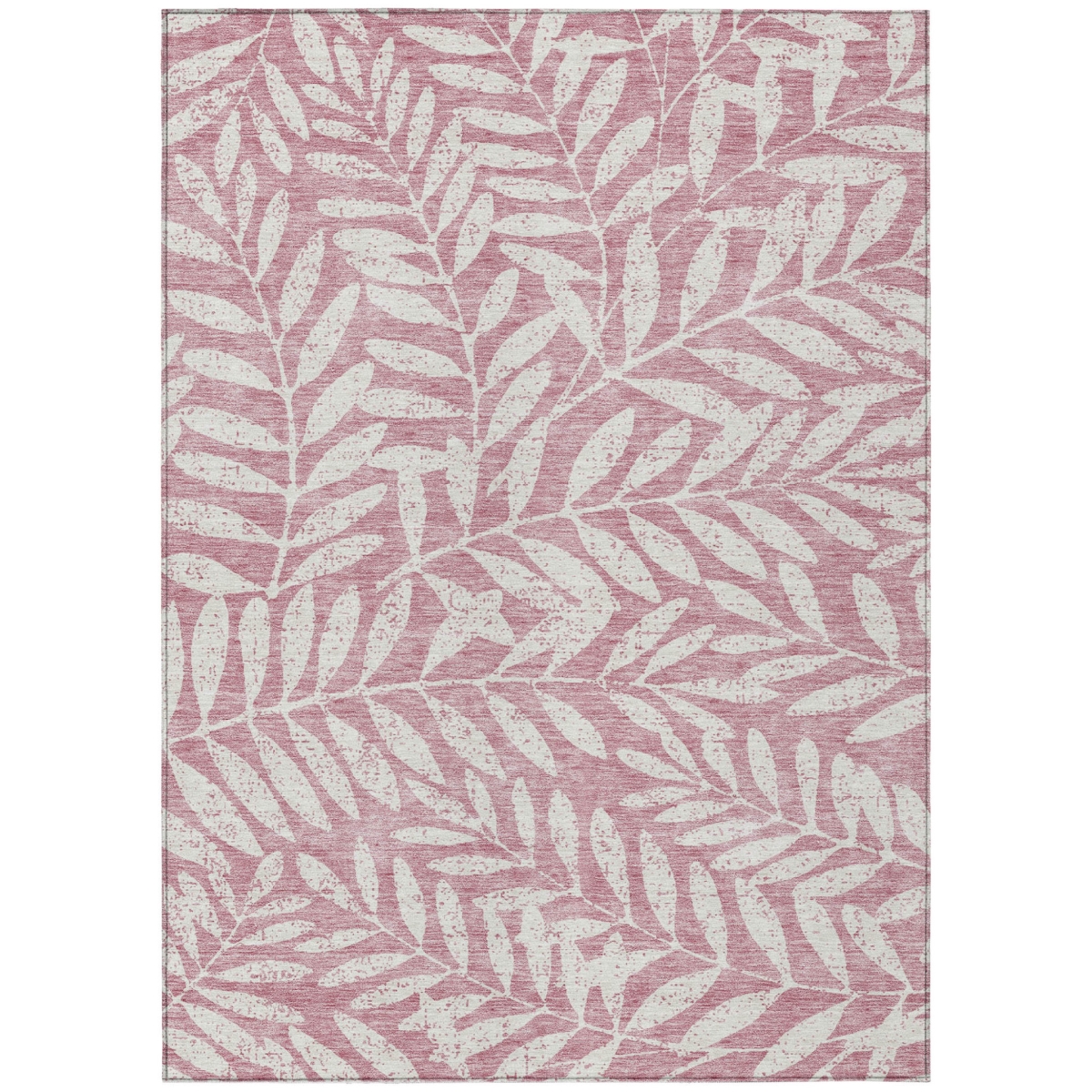 593485 10 x 14 ft. Blush & Ivory Floral Washable Indoor & Outdoor Rectangle Area Rug