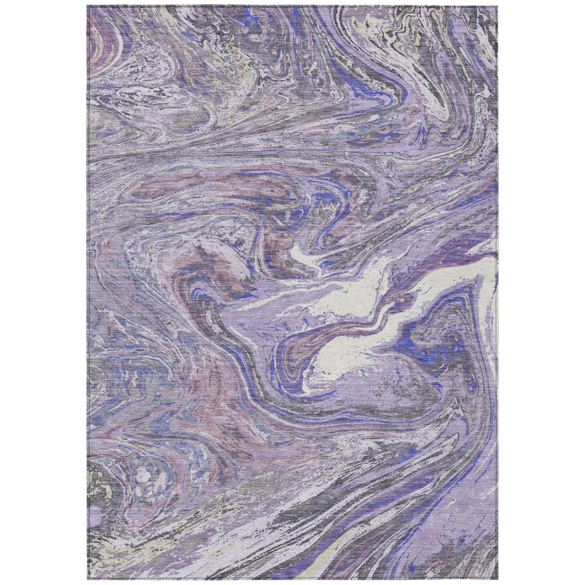 602640 10 x 14 ft. Lavender, Purple & Gray Abstract Washable Indoor & Outdoor Rectangle Area Rug