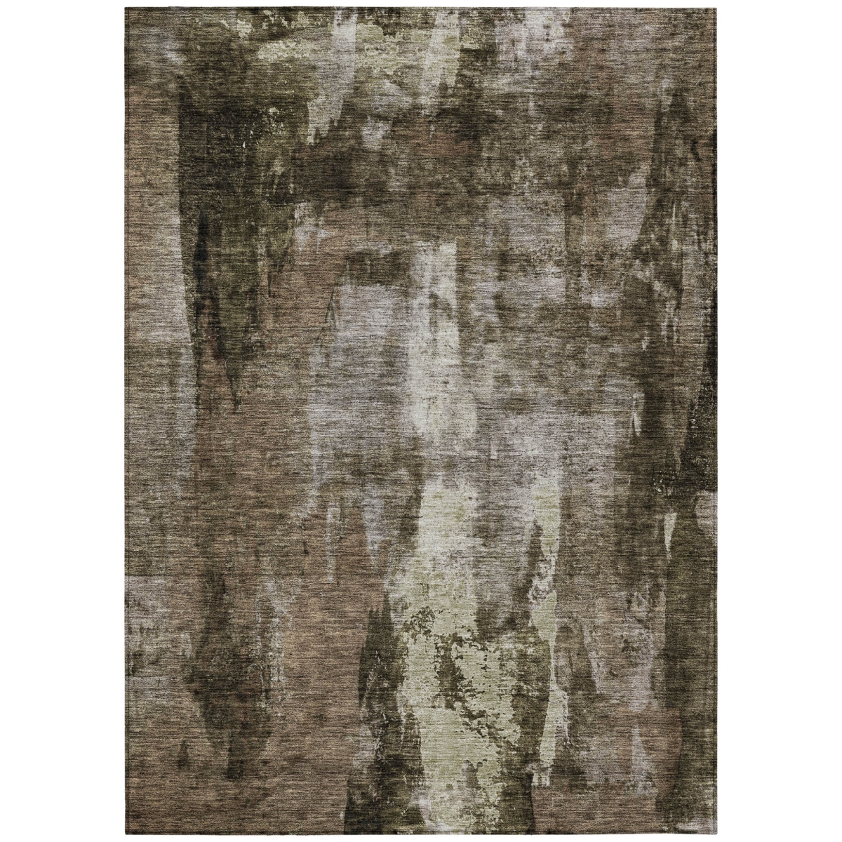 603159 9 x 12 ft. Brown, Black & Beige Abstract Washable Indoor & Outdoor Rectangle Area Rug