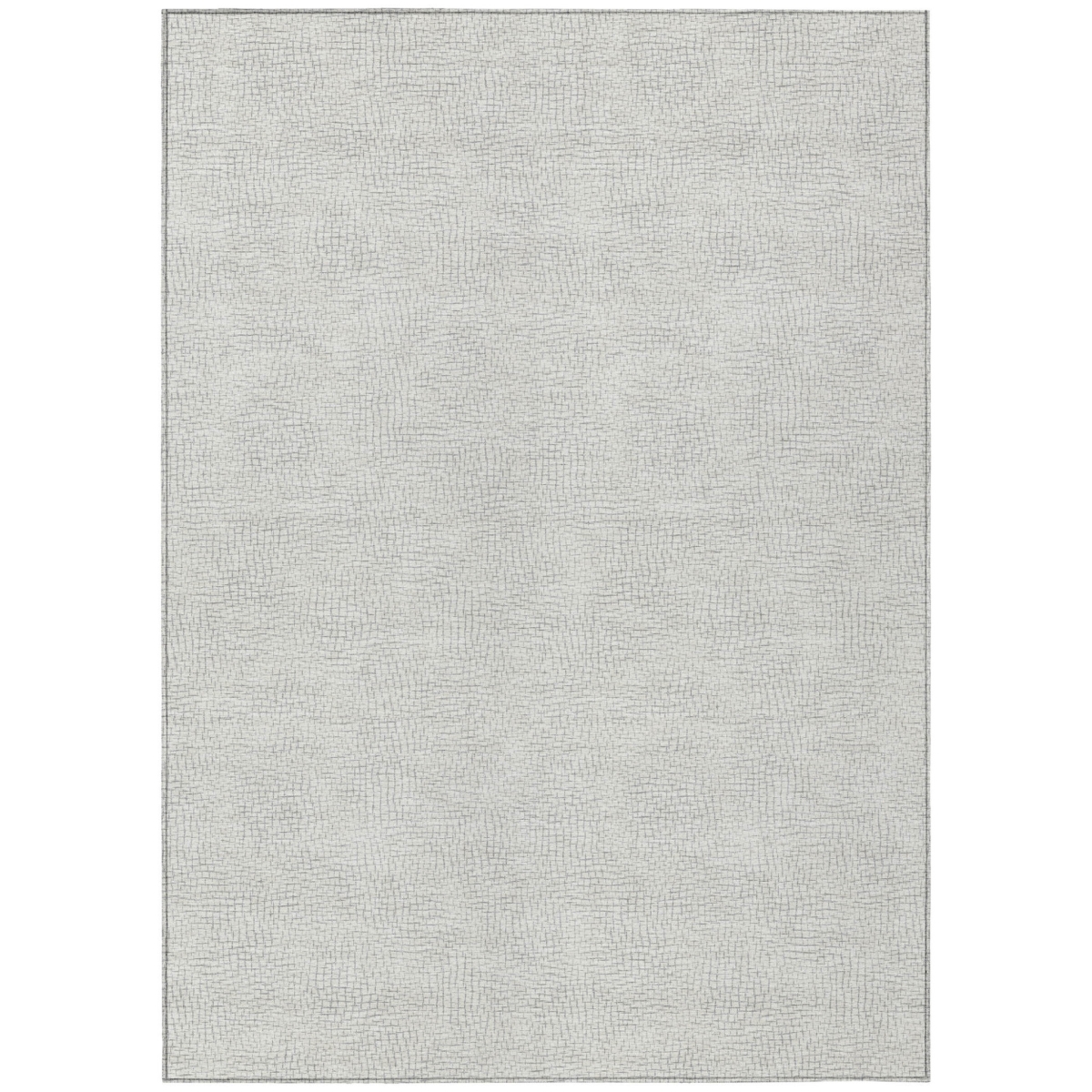 602453 9 x 12 ft. Silver & Gray Geometric Washable Indoor & Outdoor Rectangle Area Rug