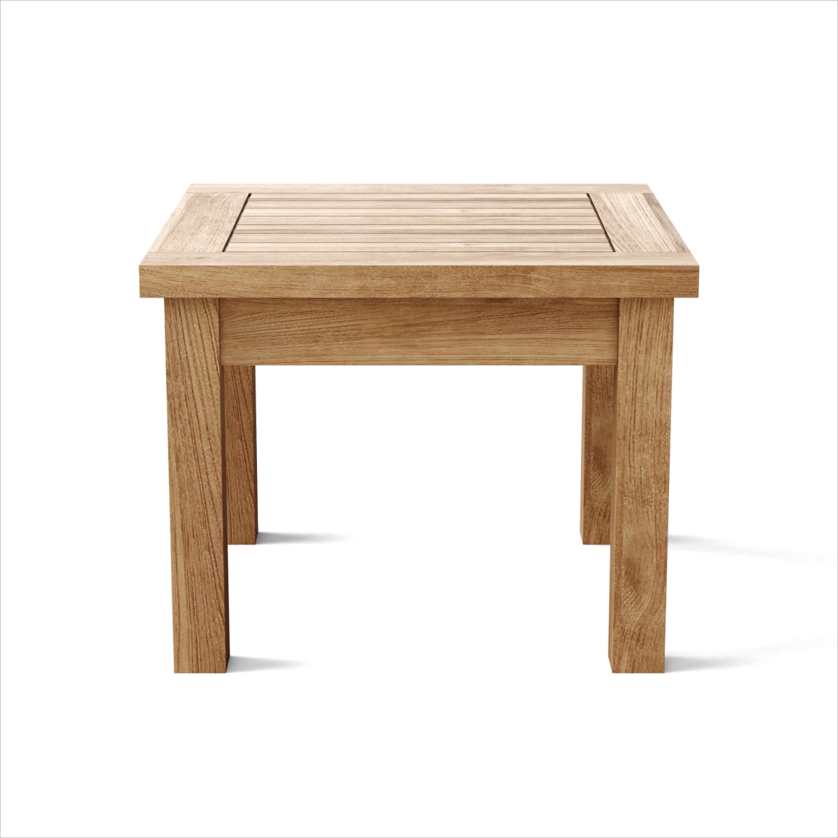 554930 20 in. Natural Square Solid Wood Outdoor Side Table