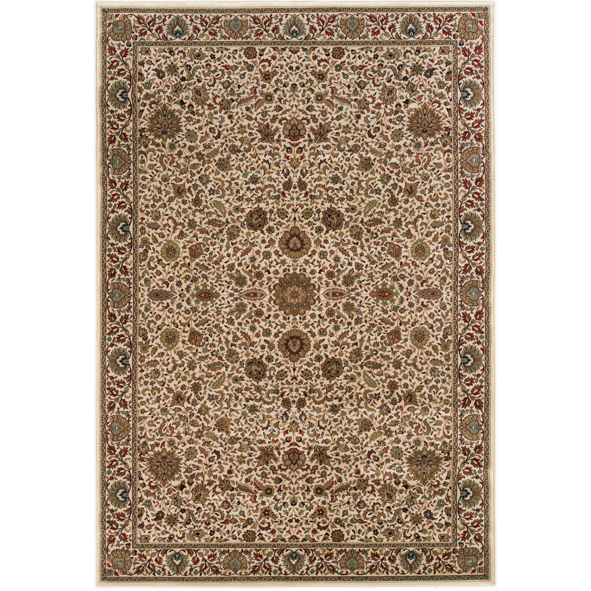 574309 5 x 8 ft. Ivory & Green Oriental Rectangle Traditional Area Rug