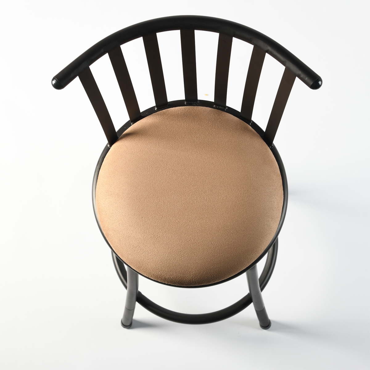 610396 Brown & Black Faux Leather & Iron Low Back Adjustable Height Swivel Bar Chairs - Set of 3