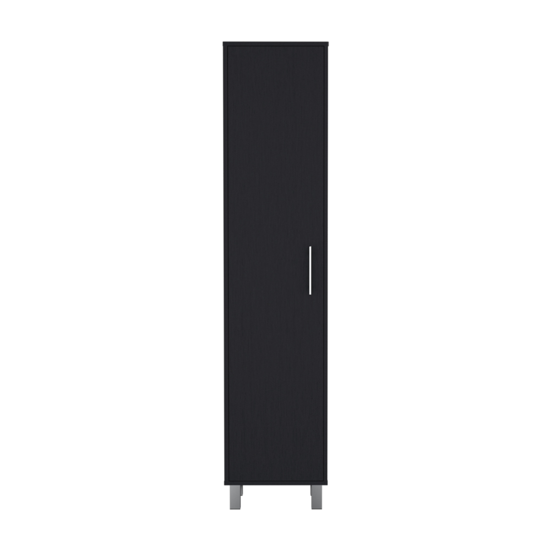 564779 71 in. Black Wood Pantry Or Storage Cabinet