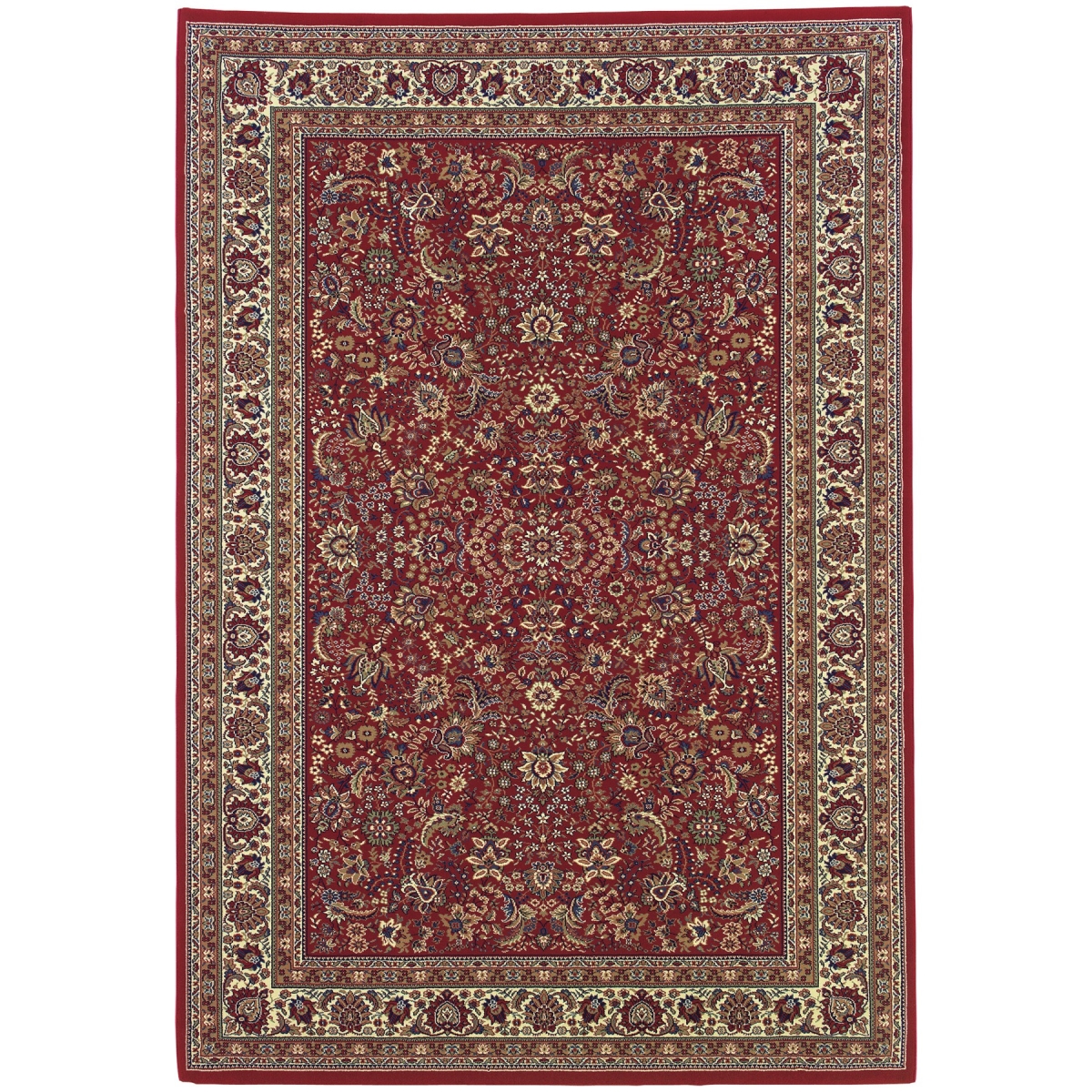574303 8 x 11 ft. Red & Ivory Oriental Rectangle Traditional Area Rug