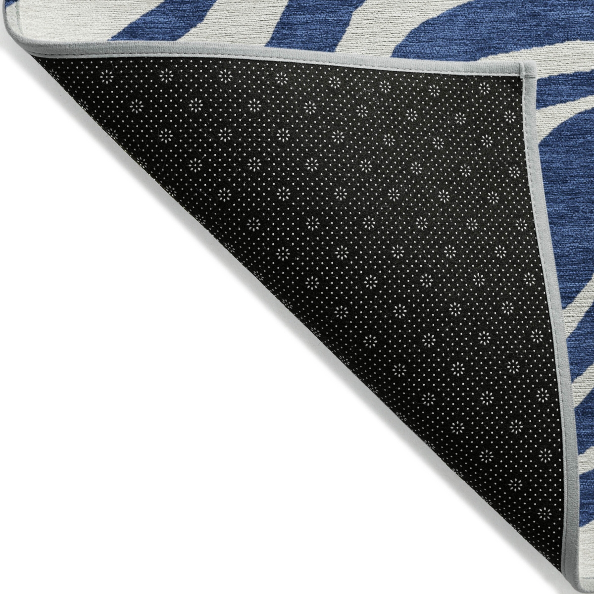 600633 8 x 10 ft. Navy Blue & Ivory Animal Print Washable Indoor & Outdoor Rectangle Area Rug