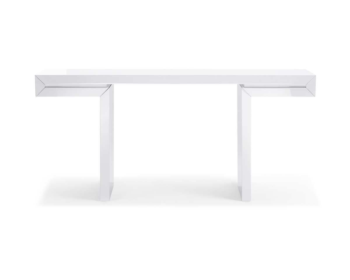 Picture of Home Roots 320716 Console in High White Gloss Lacquer
